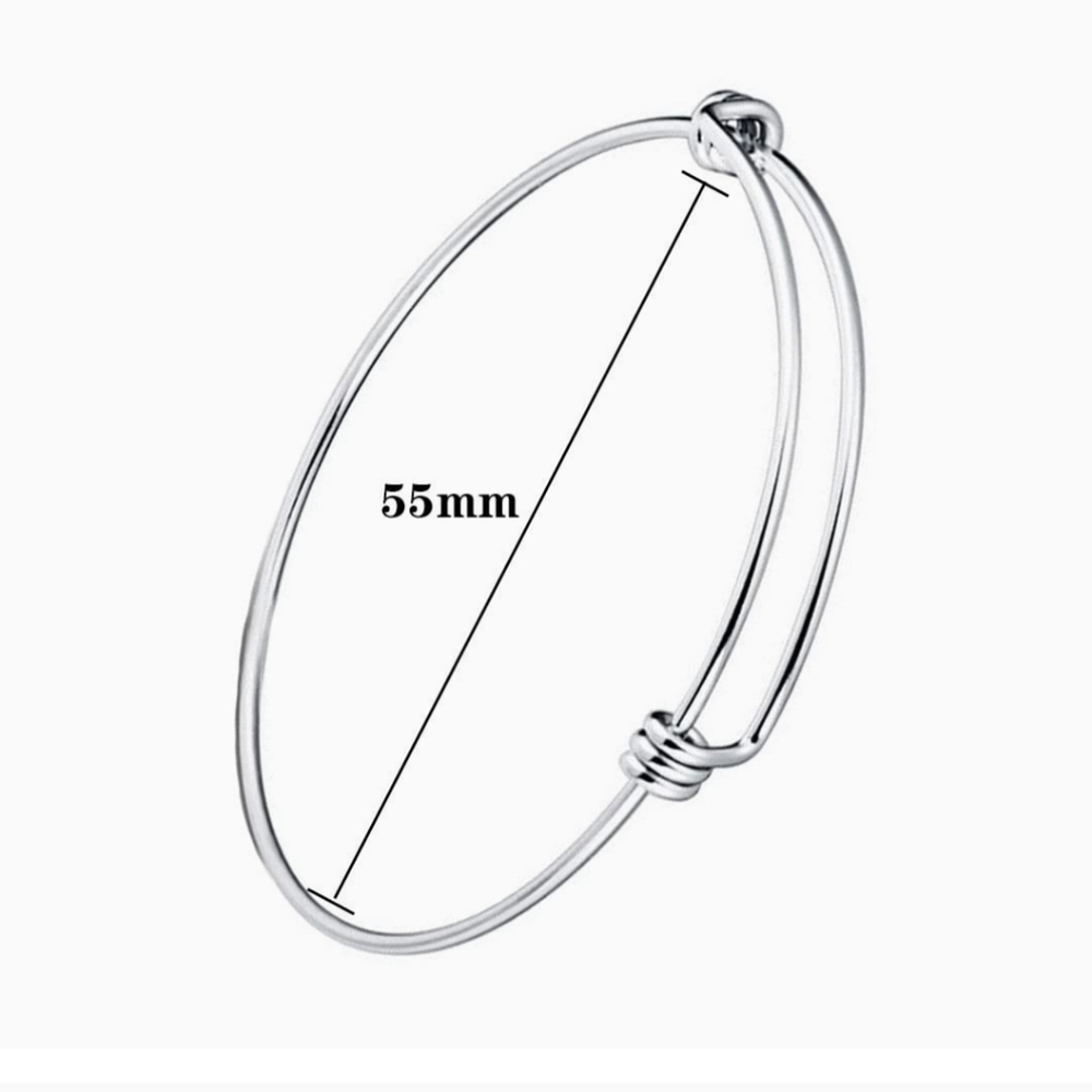 Expandable Stainless Steel Bangle Bracelet Rose Gold 55mm Fashion Jewelry - Picture 2 of 2
